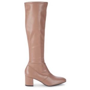 Stuart weitzman Frankie boot stretch leather taupe color